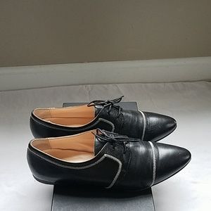 Nova Rosa Italian black leather laced shoes